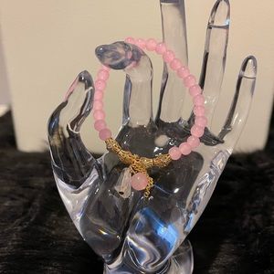 Classy Pink Beaded Bracelet